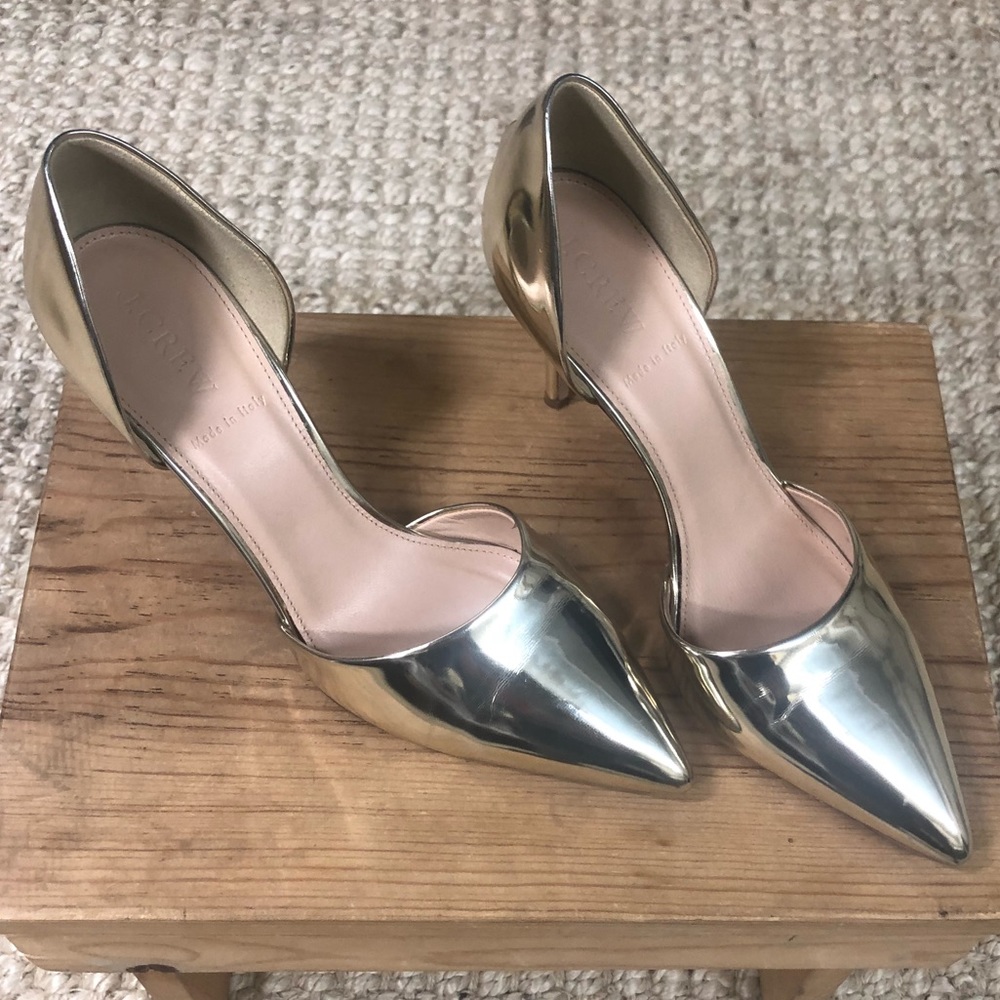 J. Crew Shoes I Elsie Gold Stiletto